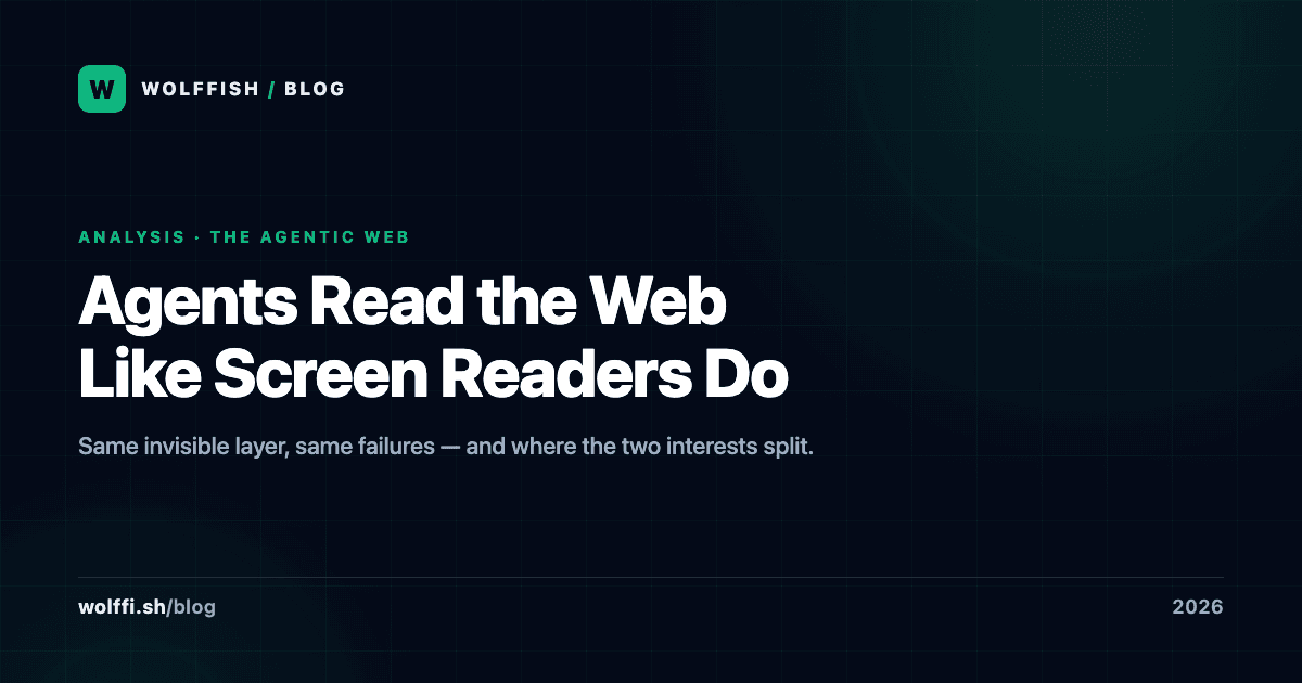 AI Agents Read the Web Like Screen Readers Do
