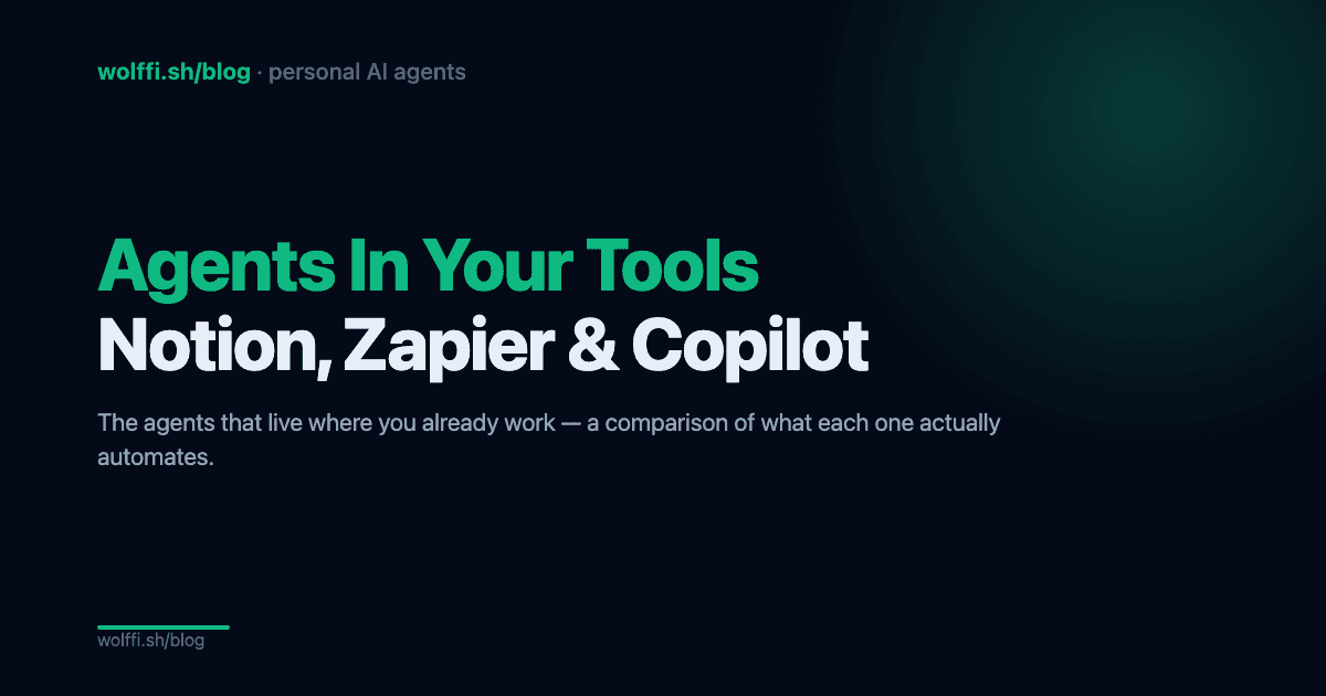 AI Agents Inside Your Tools: Notion, Zapier, Copilot