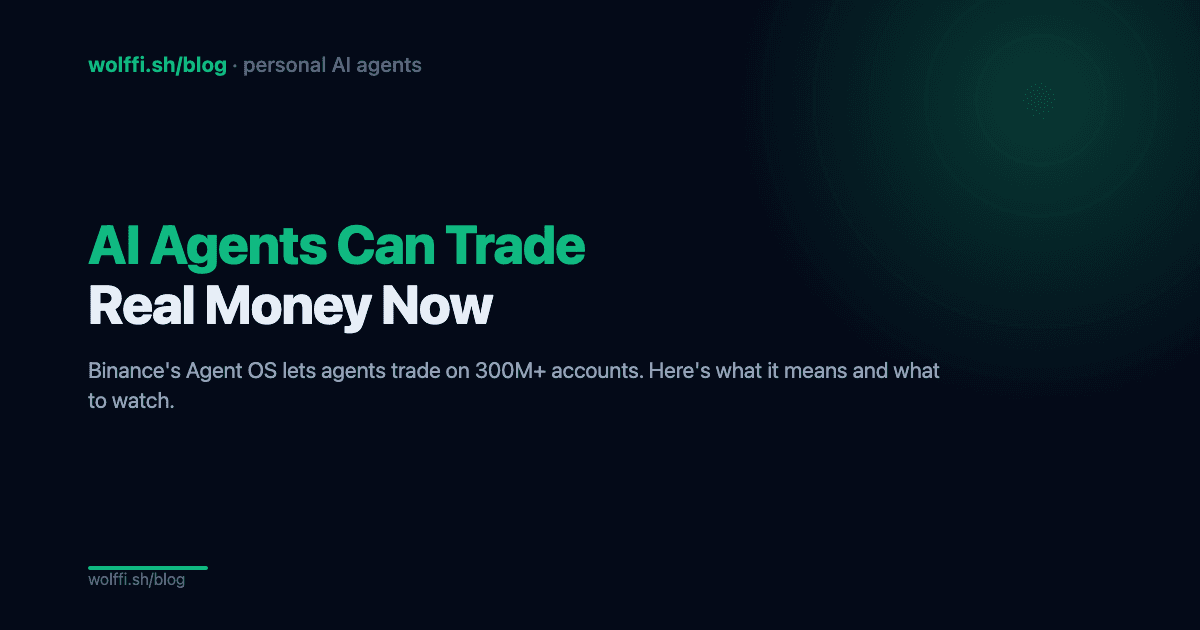 Binance Agent OS: AI Agents Can Trade Real Money