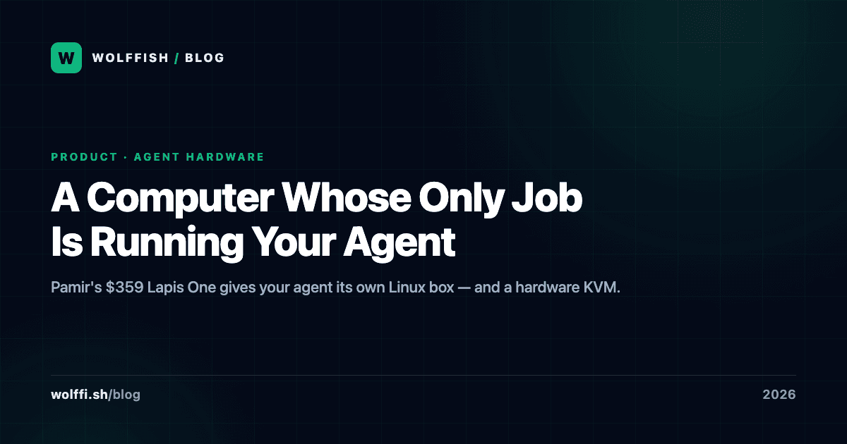 A Computer That Only Runs Your AI Agent: Lapis One