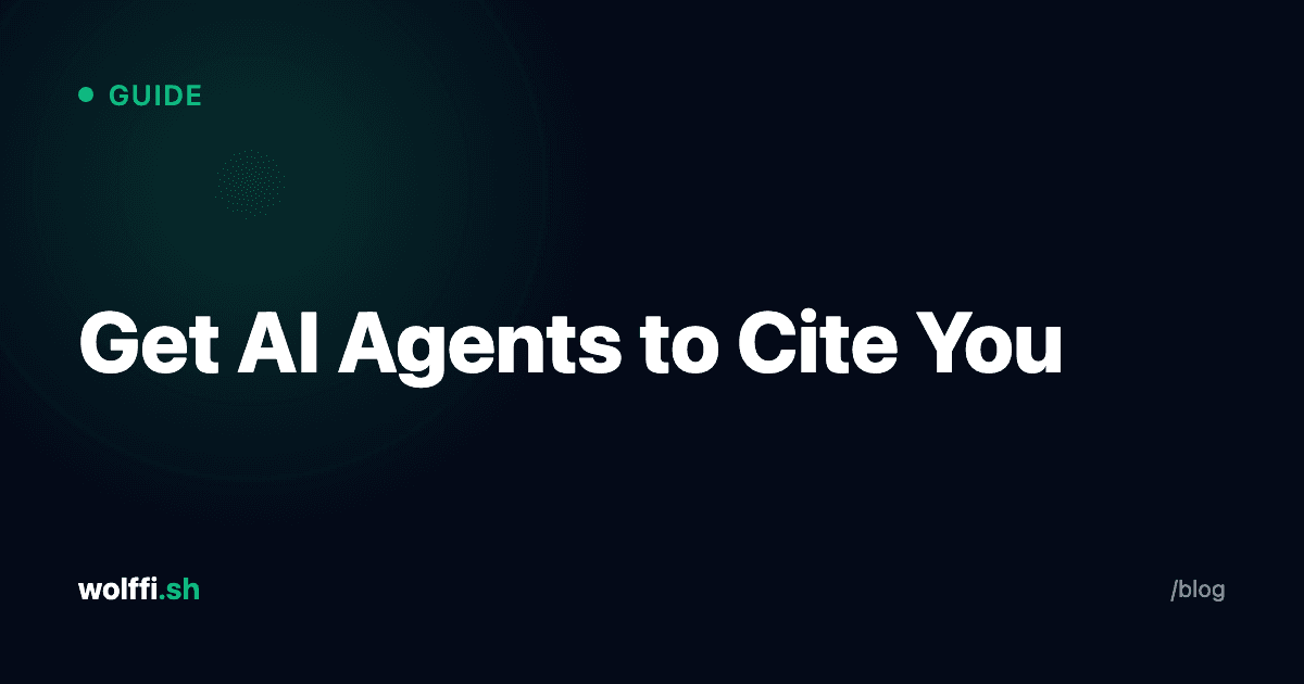 Generative Engine Optimization: Get AI Agents to Cite You