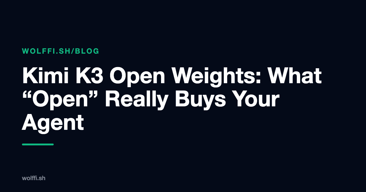 Kimi K3 Open Weights: What “Open” Really Buys Your Agent
